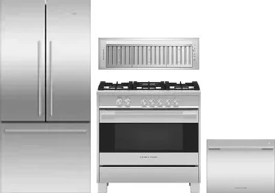 4 Piece Package Includes Refrigerator, Range, Hood And Dishwasher